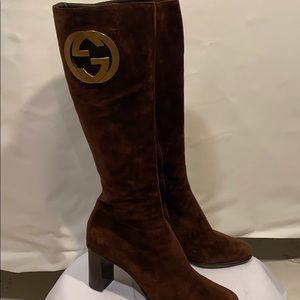 Gucci brown suede boots 8.5/8